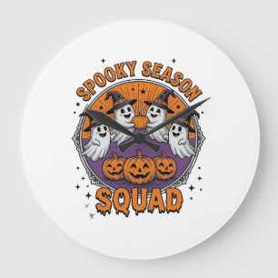 Spooky Season Squad Cute Ghost Halloween Shirt_1 Grote Klok