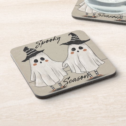 Spooky Season Squad Hard plastic coaster Bier Onderzetter (Linkerzijde)