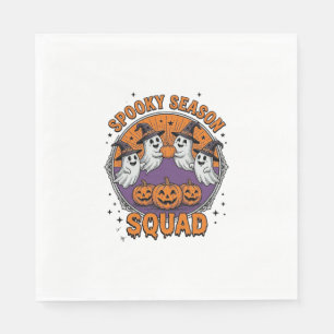 Spooky Season Squad Schattig Geest Halloween Shirt Servet