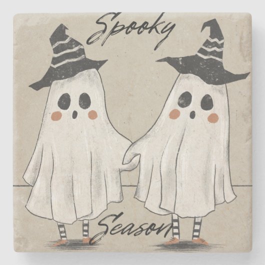 Spooky Season Squad Stenen Onderzetter (Voorkant)