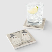 Spooky Season Squad Stone Coaster Stenen Onderzetter (Zijkant)