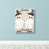 Spooky Season Squad Stretched Canvas Print (Insitu (Houten vloer))