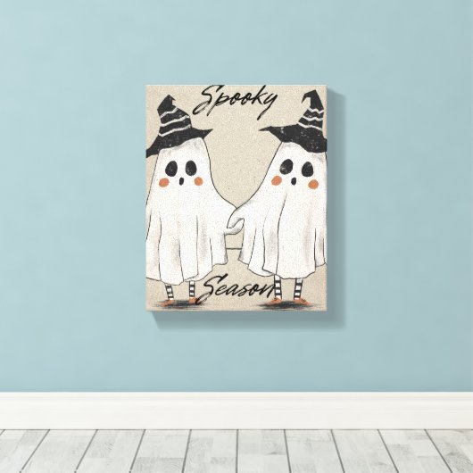 Spooky Season Squad Stretched Canvas Print (Insitu (Houten vloer))