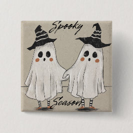"Spooky Season Squad" Vierkante Button 5,1 Cm