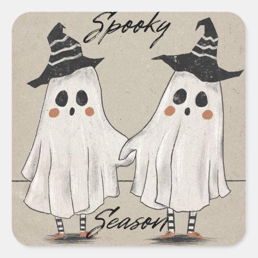 Spooky Season Squad Vierkante Sticker (Voorkant)