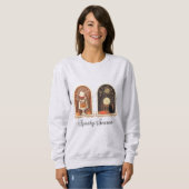 Spooky Season Sweatshirt | Cute Geest & Pompoen (Voorkant volledig)