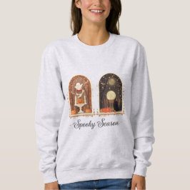 Spooky Season Sweatshirt | Cute Ghost & Pumpkin 