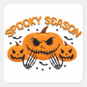 Spooky Season Vierkante Sticker (Voorkant)
