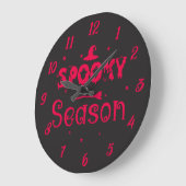 Spooky Season Witch Pet Halloween Wall Clock Grote Klok (Hoek)
