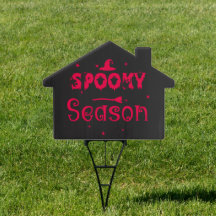 Spooky Season Witch Pet Halloween Yard Sign