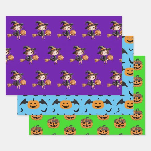 Spooky Season Wrap Halloween Wrap Witchy Wrap Inpakpapier Vel (Set)