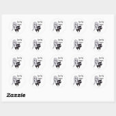 Spooky Season | Zwarte Halloween Cat Ronde Sticker (Vel)