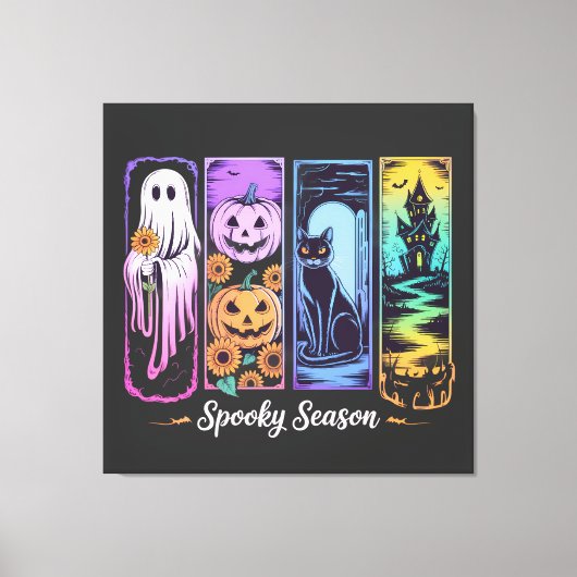 Spooky Seizoen 4 paneel Canvas Afdruk (Voorkant)
