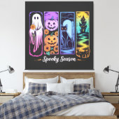 Spooky Seizoen 4 paneel Canvas Afdruk (Insitu (Slaapkamer))