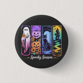 Spooky Seizoen 4 paneel Ronde Button 3,2 Cm