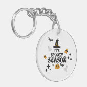 Spooky seizoen acryl Sleutelhanger (Voorkant Links)