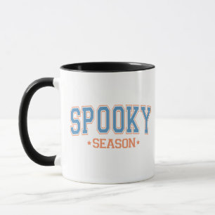 Spooky Seizoen Blauw en Sinaasappel Wit Halloween Mok