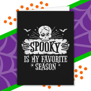 Spooky Seizoen Eng Skelet Vleermuizen Gelukkig Hal Kaart