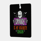 Spooky Seizoen Eng Skelet Vleermuizen Gelukkig Hal Metalen Ornament (Voorkant links)