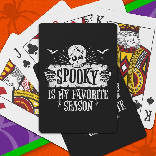 Spooky Seizoen Eng Skelet Vleermuizen Gelukkig Hal Pokerkaarten