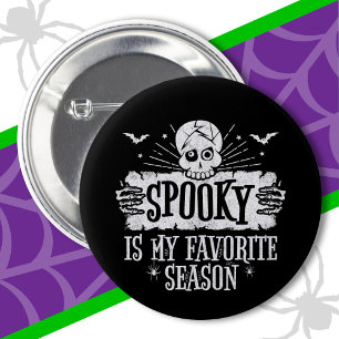 Spooky Seizoen Eng Skelet Vleermuizen Gelukkig Hal Ronde Button 5,7 Cm