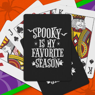 Spooky Seizoen Geesten Vleermuizen Spinnen Gelukki Pokerkaarten