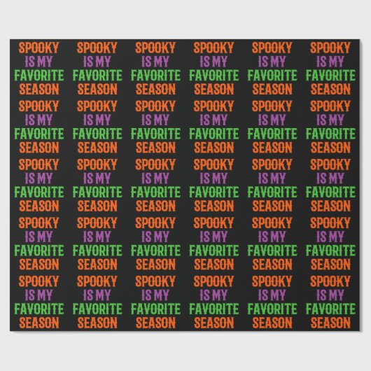 Spooky Seizoen Gelukkig Halloween Grappig Hallowee Cadeaupapier (Vlak)