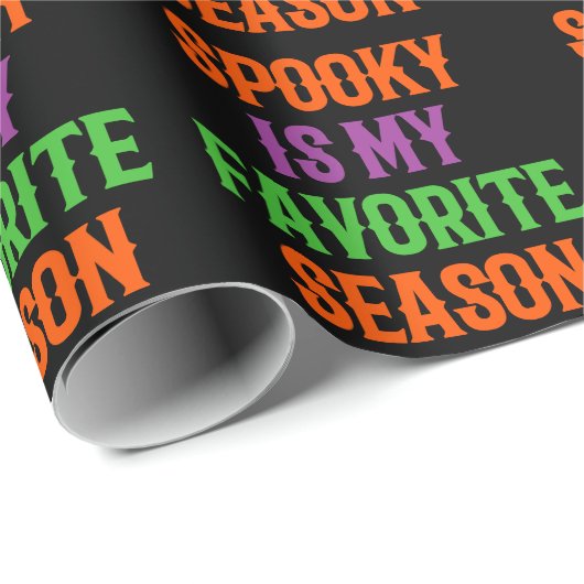 Spooky Seizoen Gelukkig Halloween Grappig Hallowee Cadeaupapier (Rol Hoek)