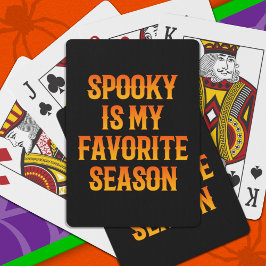 Spooky Seizoen Gelukkig Halloween Grappig Hallowee Pokerkaarten