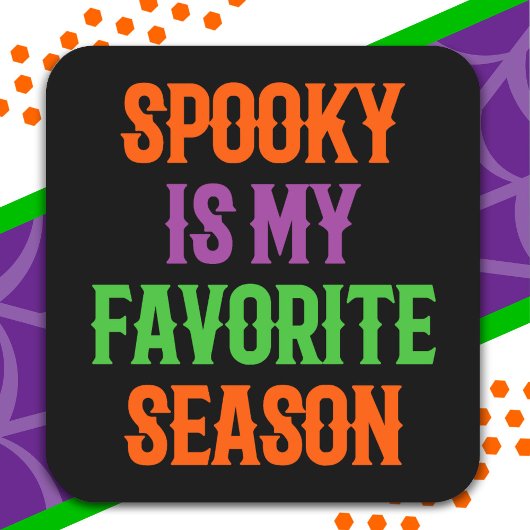 Spooky Seizoen Gelukkig Halloween Grappig Hallowee Vierkante Sticker