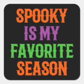 Spooky Seizoen Gelukkig Halloween Grappig Hallowee Vierkante Sticker (Voorkant)