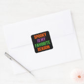 Spooky Seizoen Gelukkig Halloween Grappig Hallowee Vierkante Sticker (Envelop)