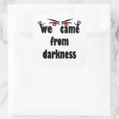 Spooky seizoen grappig Halloween Vierkante Sticker (Tas)