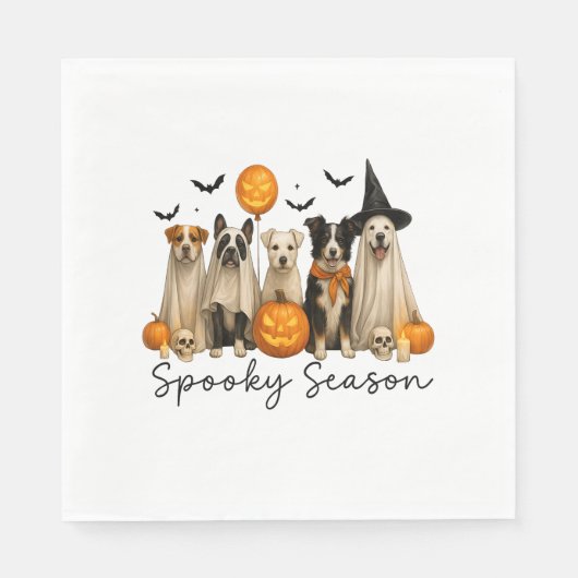 Spooky seizoen Halloween Dog Servet (Voorkant)