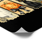 Spooky Seizoen Halloween Ghost Pumpkin Coqu Poster (Hoek)