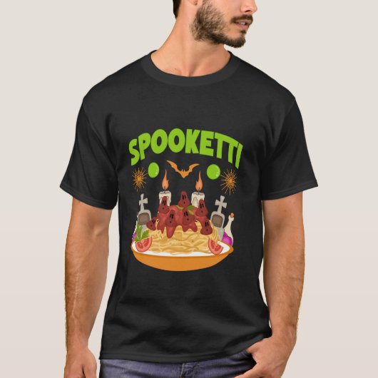 Spooky seizoen Halloween kostuum Spaghetti Spooket T-shirt (Voorkant)