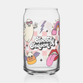 Spooky Seizoen Halloween Mok, Herfst Halloween Gif Blikvorm Glas (Voorkant)