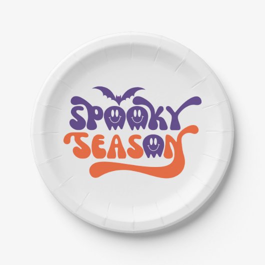 Spooky seizoen Halloween Party Papieren Bordje (Voorkant)