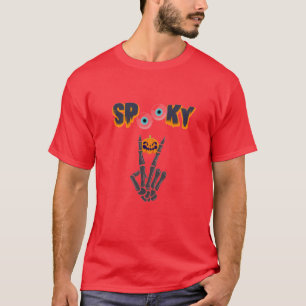 Spooky Seizoen Halloween T-shirt: Pompoen Patch Gr T-shirt
