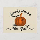 Spooky seizoen herfst yall feestdagenkaart (Voorkant)