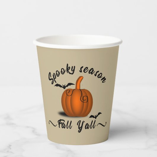 Spooky seizoen herfst yall papieren bekers (Voorkant)