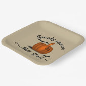 Spooky seizoen herfst yall papieren bordje (Gebogen)