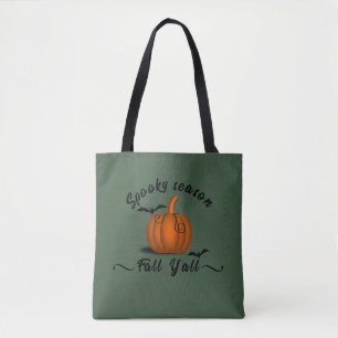 Spooky seizoen herfst yall tote bag