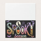 Spooky seizoen iriserende Halloween Kaart (Buitenkant ongevouwen)