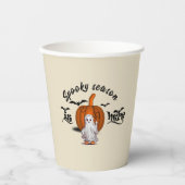 Spooky seizoen is hier grappig halloween papieren bekers (Voorkant)