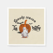 Spooky seizoen is hier grappig halloween servet (Voorkant)