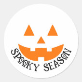 Spooky seizoen Jack-O-Lantern Halloween Sticker (Voorkant)