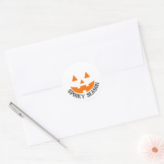Spooky seizoen Jack-O-Lantern Halloween Sticker (Envelop)