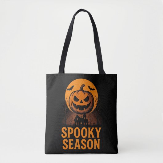  SPOOKY SEIZOEN Jack-O'-Lantern Halloween Tote Bag (Voorkant)