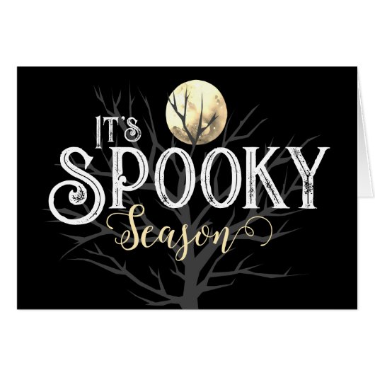 Spooky Seizoen Kaart (Voorkant Horizontaal)